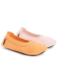Women's 2 Pack Travel Ballerina Set Slipper Pink Small