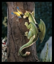 Tree Dragon With Butterfly Friends Climb Fantasy Animal Mystical MAGNET