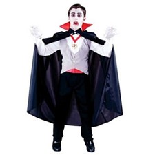 Boys Child Scary Classic Vampire Dracula Cape Costume