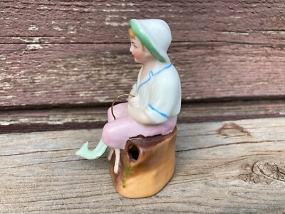 ceramics of little boy holding a fish pole for outdoors Design Toscano Frederic the Fisherman Avignon Fishing Garden Statue, 15 Inch Tall, Cast Stone Resin, Two Tone Stone Finish : Office Products ANTIQUE GERMANY PORCELAIN BOY FISHING
