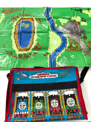 Thomas and Friends Wooden Railway Carrying Case and Floor Play Mat Map Vintage