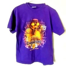Vtg Lakers NBA Finals 2000 Championship T-Shirt Purple/Yellow, sz M
