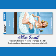 Arthur Sarnoff Pin-Up 8 Matchbooks Set New. Phillumeny Collectors. Perfect Gift.