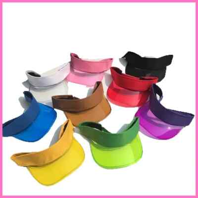 New Summer Anti-UV Transparent Empty Top Sun Hat Plastic PVC Fashion Visor Caps