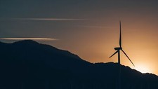 Landscape photography sunset mountains dark sunlight Custom Gaming Mat Desk