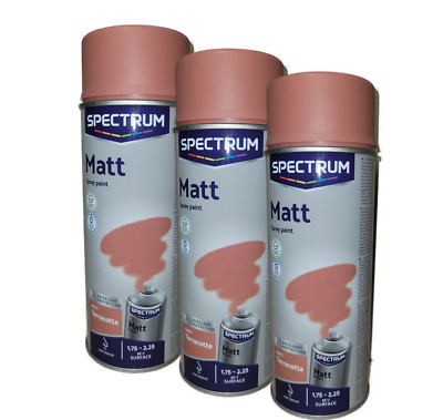 3  x 400ml  Lackspray Sprühlack Lack Farbe Terrakotta  Spectrum Matt Dosen