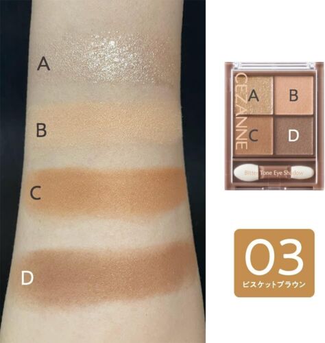 CEZANNE Eyeshadow Bitter Tone 4,5g 03 Cookie Brown 4color Eyeshadow Matt - Bild 5 von 7