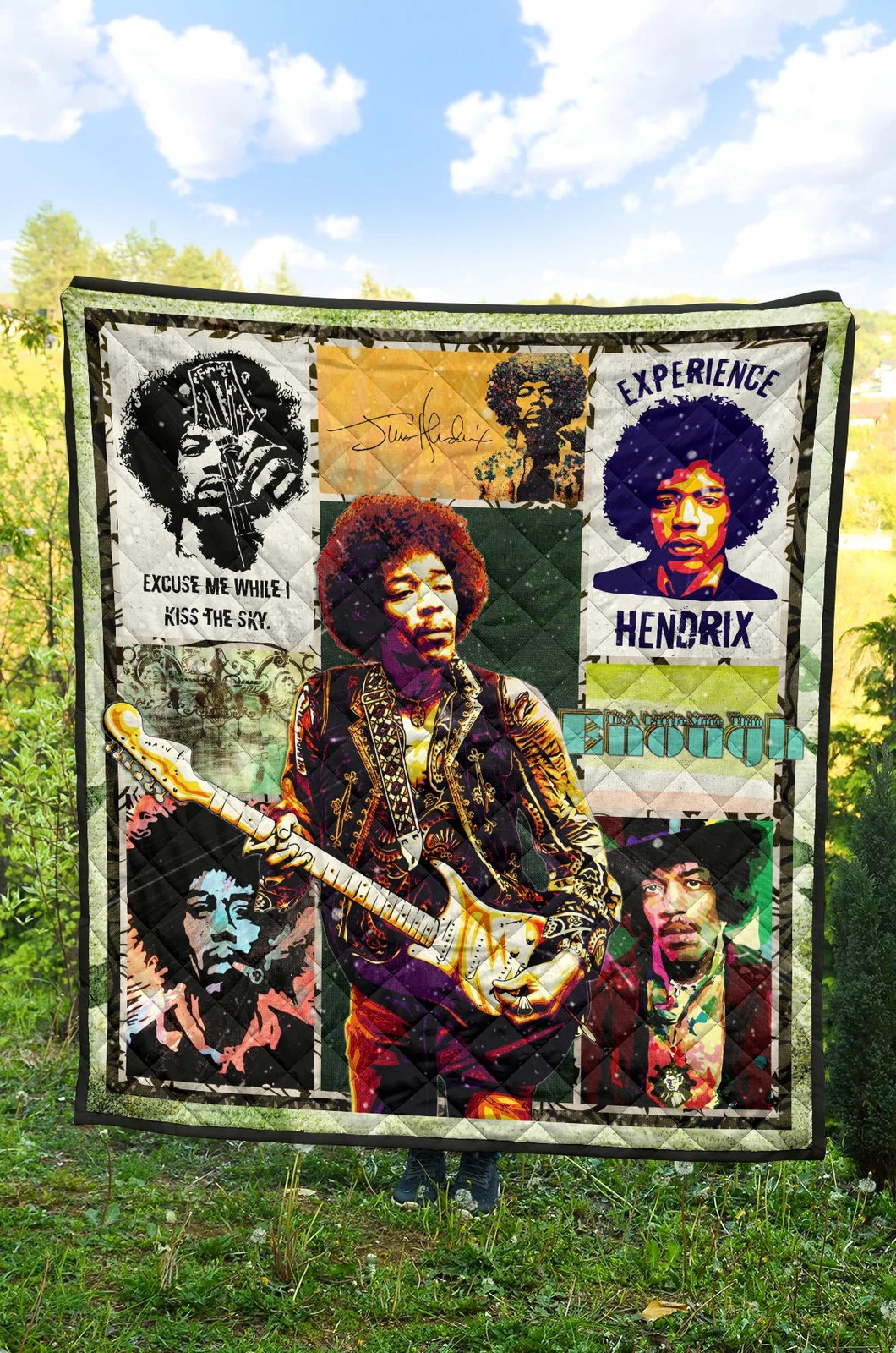 Jimi Hendrix Quilt Blanket Singer Home Decor For Fans