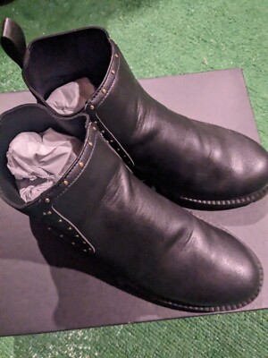 Coach Lory Leather Bootie In Black Size 8.5