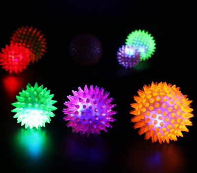 Flashing Light Pet Hedgehog Ball Creative Puppy Toy Dog Supplies Random Color
