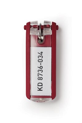 DURABLE Schlüsselanhänger KEY CLIP rot 6 Stück