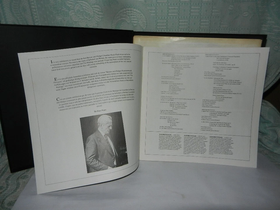 BENSON AND HEDGES MUSIC FESTIVAL 1977 Schubert & Britten - Photo 3/4