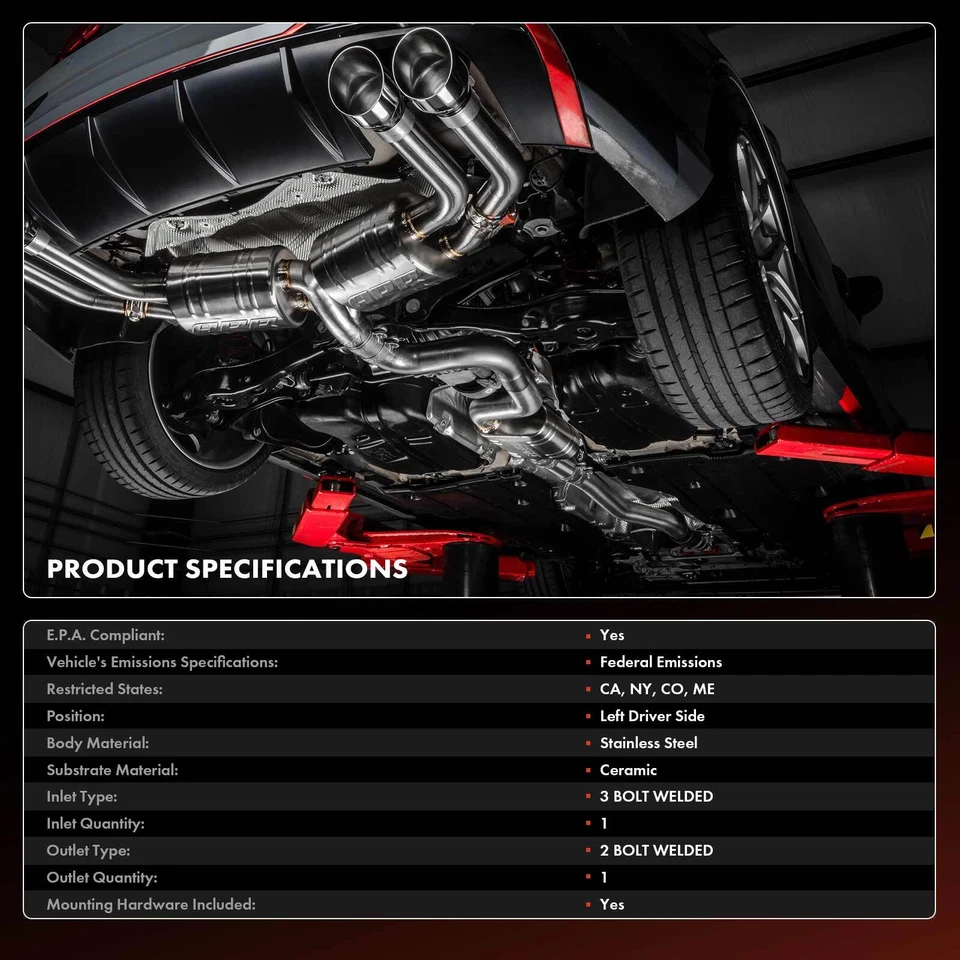 Левый каталитический конвертер для Chevrolet LCF 3500 LCF 4500 16-19 Isuzu NPR-HD NPR - Изображение 3 из 4