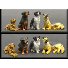1:35 Die-cast Resin Small Dogs Animal Scene Layout Model Assembly Kit