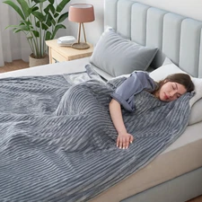 Pure Warmth Polar Fleece Electric Heated Warming Blanket