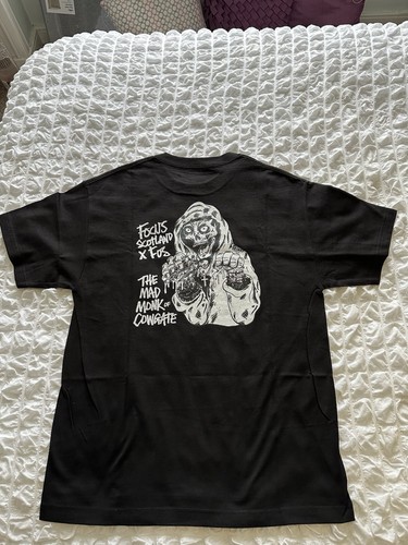 Focus Mad Monk Graphic Back Print Skate T-Shirt - Black - Size L / Large - New - Picture 6 of 9