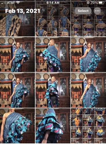 Cape Indigo Mudcloth In Deep Blue & Ankara