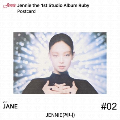 Jennie The 1st Studio Album Ruby Official Photocard Postcard