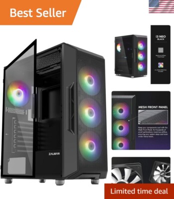 Zalman i3 NEO Mid Tower - Ultimate RGB PC Case with Dust Filter & Ease