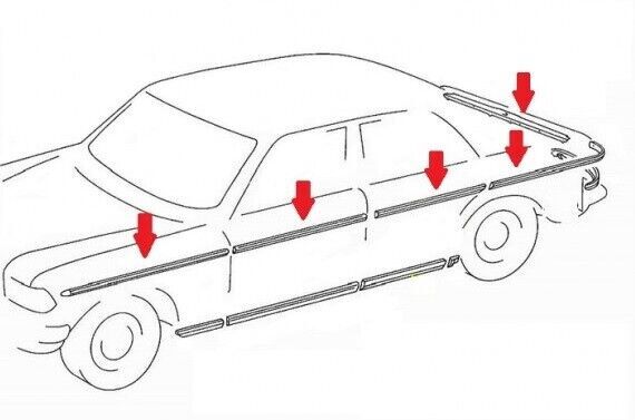 W123 Mercedes-Benz スカッフプレート 4枚セット W123 Mercedes-Benz スカッフプレート 4枚セット W123 Mercedes