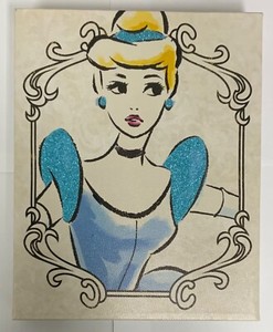 Artissimo Cinderella Glitter Embossed Canvas Wall Decor Disney