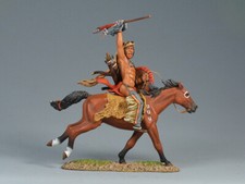 TEAM MINIATURES AMERICAN INDIANS IDA6030 SIOUX WARRIOR WHOOPING ON HORSE