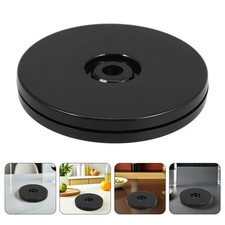 Round Rotating Display Turntable: Black Swivel Stand Bearing Base 7.86" For