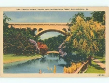 Unused Linen HENRY AVENUE BRIDGE Philadelphia Pennsylvania PA d4059