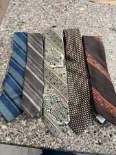 Men  s ties set of five blue and brown colors perfect for fall