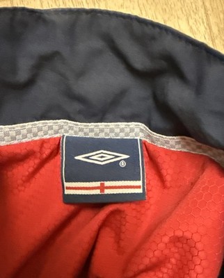 ENGLAND Men's 2000s FOOTBALL SOCCER TRACKSUIT UMBRO NAVY Blue Sz S
