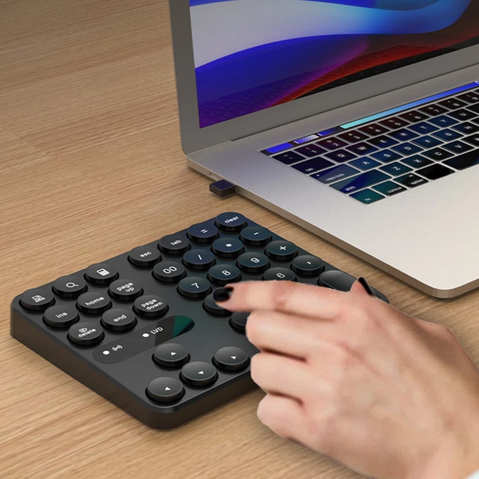 Wireless Numeric Keypad 35 Keys Lightweight Accessory for Desktop Setup - Image 2 of 4