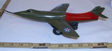 MARX DOUGLAS SKYROCKET JET AIRPLANE PLASTIC FRICTION TOY COMPLETE WORKS 1960s