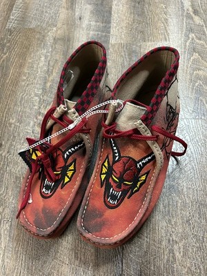 Rare Mens Clarks Wallabees Stranger Things HellFire Club Exclusive Size 13