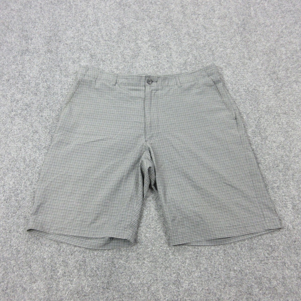 Jack Nicklaus Shorts Mens 34 Gray Check Microfiber Stretch Chino