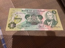 Consecutive A/UNC 1988 Bank Of Scotland �1.00 One Pound Banknotes E12