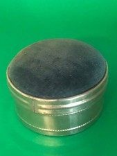 Vintage Pin Cushion Storage Tin With Thread & Gold Tone Thimble Japan