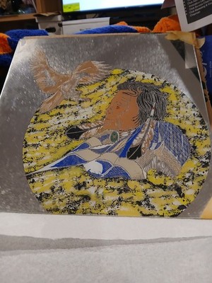 Mirror Image Of Native American And Eagle