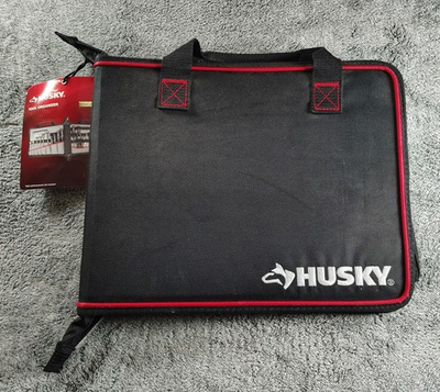 #ad Husky Pro Grade Folding Zip Tool Organizer Case 15quot;x12quot;x3quot; Lockable NEW $19.99
