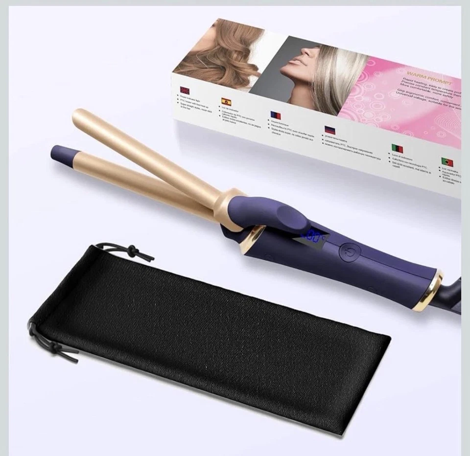 Hair Curler Wand Tongs Thin 13mm Small Barrel Mini Curling Iron Short Long Hair - Image 3 of 4
