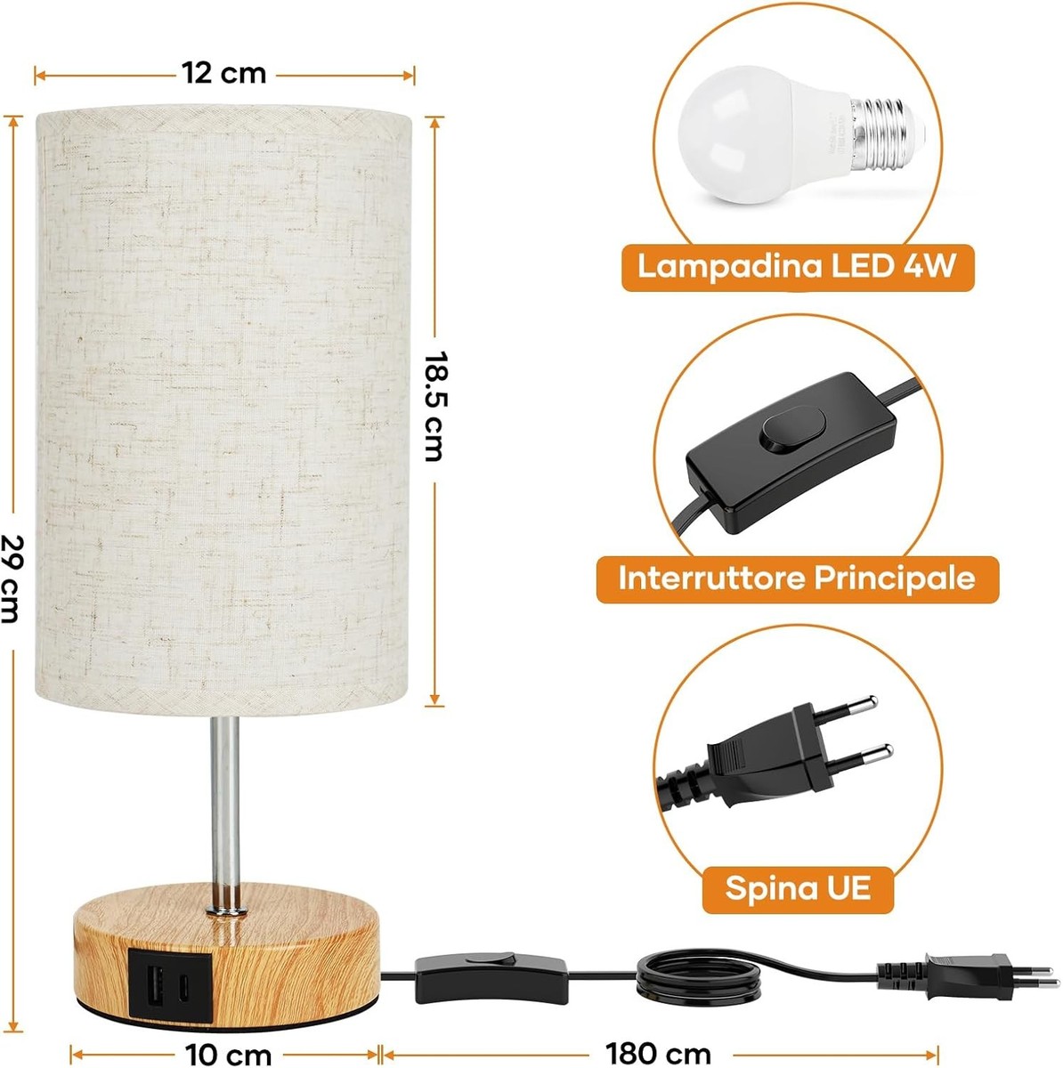 Luce LED Armadio Ricaricabile USB con Telecomando, Dimmerabile Luce