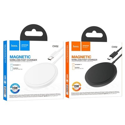 15W Magnetic Wireless Fast Charger for iPhone 15 14 13 12 Pro Max - Hoco CW52