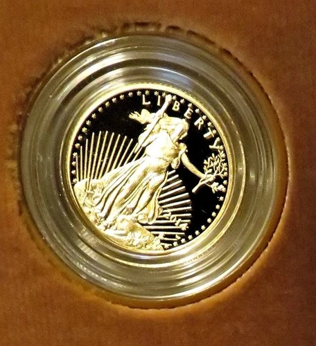 2014-W GOLD Eagle Proof $5 1/10oz. OGP