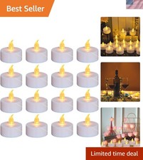 Elegantly Safe 100 Flameless LED Tea Lights - Perfect for Weddings Parties