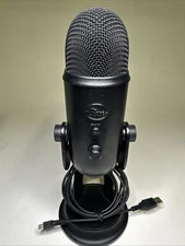 Blue USB Microphone Condenser A00132 w/ Stand & Cable Tested Working