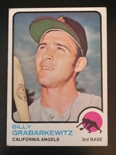 1973 CALIFORNIA ANGELS BASEBALL CARD w/Golf Reference on Reverse