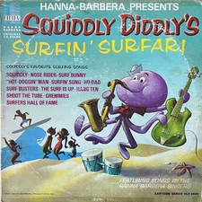 VG+ "Squiddly Diddly’s Surfin’ Surfari" LP Hanna-Barbera 1965 Surf Rock