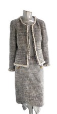 J Crew Womens Set 4 Beige Woven Tweed Fringe ...