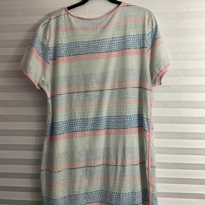 sleep sense pajamas dress multicolor poka dot pattern L