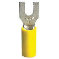 Sta-Kon 10Rc-8Fl Fork Terminal, 8 Stud Size, 10 Awg, 600 V, Vinyl Insulated,
