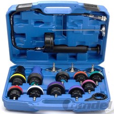K&Uuml;HLSYSTEM ABDR&Uuml;CKGER&Auml;T K&Uuml;HLER DRUCKPR&Uuml;FUNG PUMPE ADAPTER TESTER SET SATZ 18-tlg